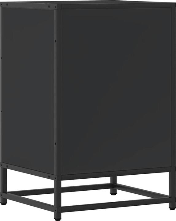 Produktbild VidaXL Nachttisch Schwarz 40x34,5x60 cm Holzwerkstoff und Metall Nachtschrank