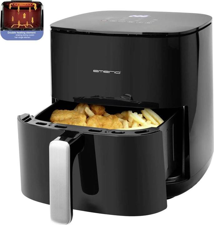 Image du produit Emerio AF-131797.1 Friteuse à air chaud 5 l 2000 W sans BPA, fonction minuterie Noir