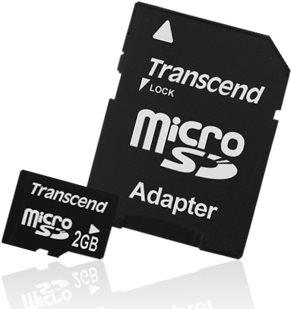 Produktbild Transcend Card mit SD-Adapter (2 GB, microSD)