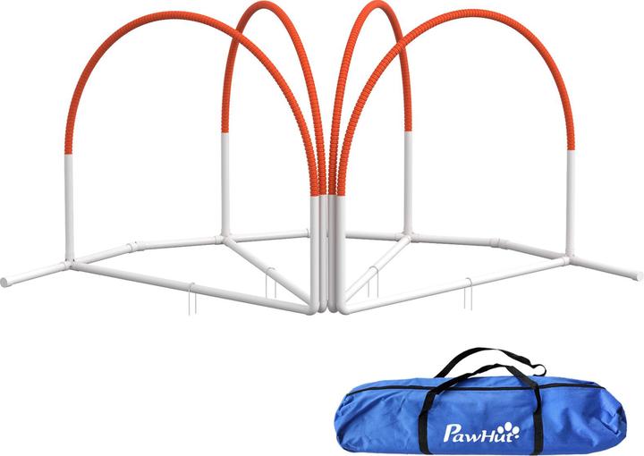 PawHut Hunde-Agility-Set PE, ABS Weiss+Orange (Destrezza)