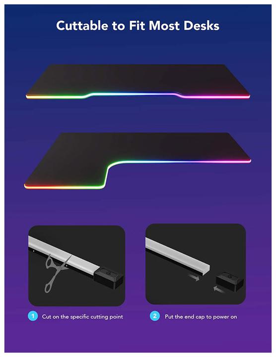 Actual product image Govee LED Stripe Neon Gaming Table (RGBIC, 300 cm, Indoor)