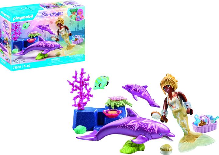 Produktbild Playmobil Meerjungfrau mit Delfinen (71501, Playmobil Princess Magic)