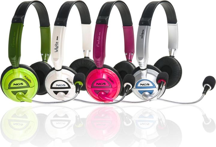 Actual product image NGS MSX6 Pro Headphones Wired Headband Calls/Music White (Cable)