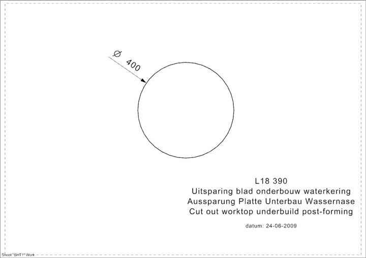Produktbild Reginox Spülbecken, Edelstahl poliert Küchenspüle rund L18 390 Comfort ⌀ 44 R26076 (Unterbauspüle, 44 cm)