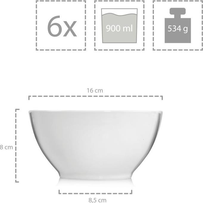 Produktbild Sänger Geschirr Suppenschalen Sunfort (0.90 l, 6 x)