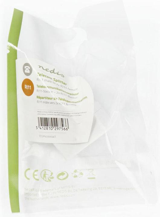 Actual product image Nedis Splitter for telecommunication RJ11 plug - 2 x RJ11 H