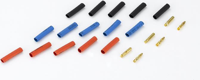 Actual product image Hobbywing 2mm plug incl. heat shrink tube