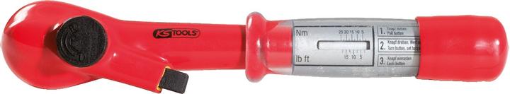 Actual product image KS Tools Torque wrench with protective insulation + reversible ratchet head, 3/8", 5-50 Nm (3/8", 50 Nm, 50 Nm)
