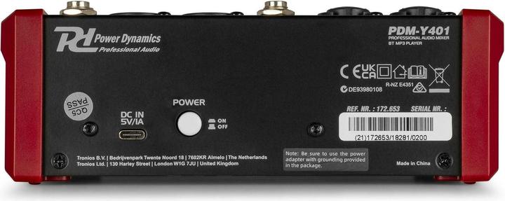 Actual product image Power Dynamics PDM-Y401 mixing console (Studio- and Livemixer)
