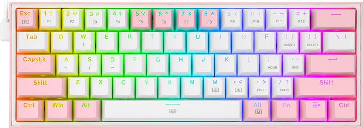 Redragon Klawiatura K617 Fizz (K617-RGB pink) (US, Cable)