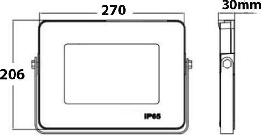 Produktbild Lumina Swiss LED Flutlicht ZERO 100W warm-weiss 3000K (9600 lm, IP65)