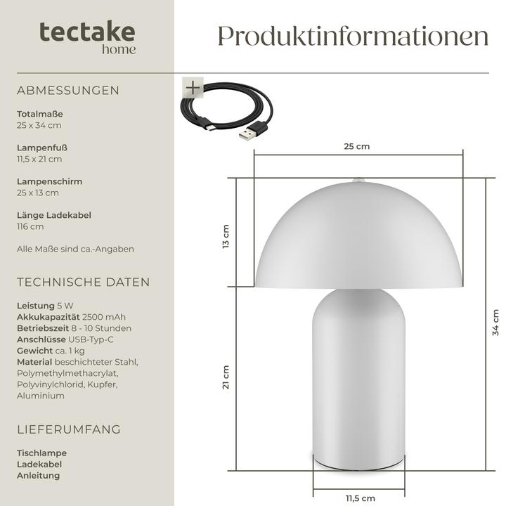 Produktbild tectake Kleine Retro-Tischlampe Kade, dimmbar, 40W