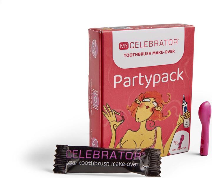 Actual product image Celebrator My ZahnbürstenMakeover Zehnteiliges PartyPack Rosa