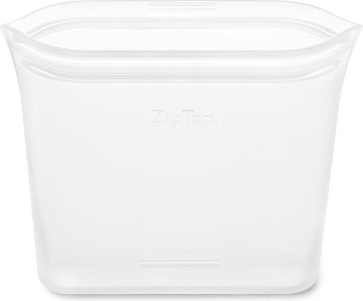 Actual product image Zip Top Reusable 100% Silicone Reusable Food Storage Bag and Container, Made In The USA - Sandwich Bag - Fro