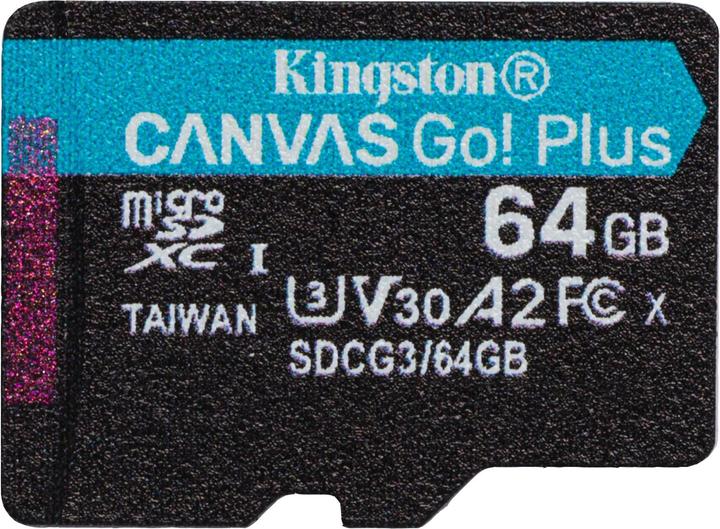 Kingston Tela Vai! Più microSD, senza adattatore (64 GB, microSDXC, U3, UHS-I)