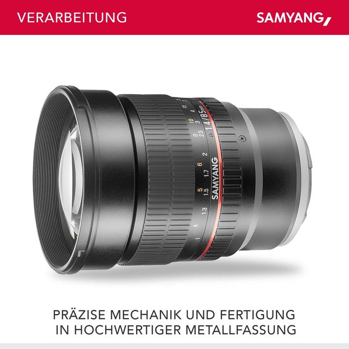 Immagine prodotto Samyang 85mm f/1.4 AS IF UMC - Sony E (Sony E, Full-frame)