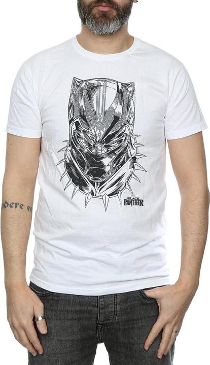 Actual product image Mens Black Panther Spray Headshot T-Shirt (XXL)