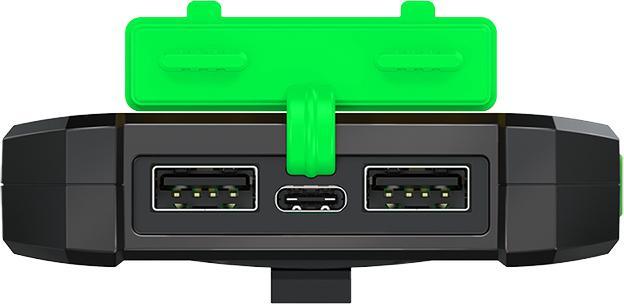 Produktbild LogiLink Solar-Powerbank 8000 mAh, Taschenlampe, 2x USB-A, grün-schwarz (8000 mAh, 10 W, 10 Wh)
