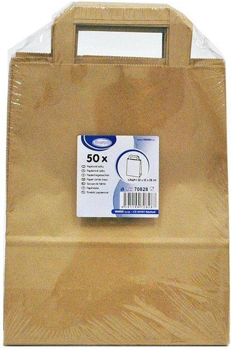 Immagine prodotto Wimex.eu 50 sacchetti di carta 22+10 x 28 cm marrone (47420) (50 Pezzo/i)
