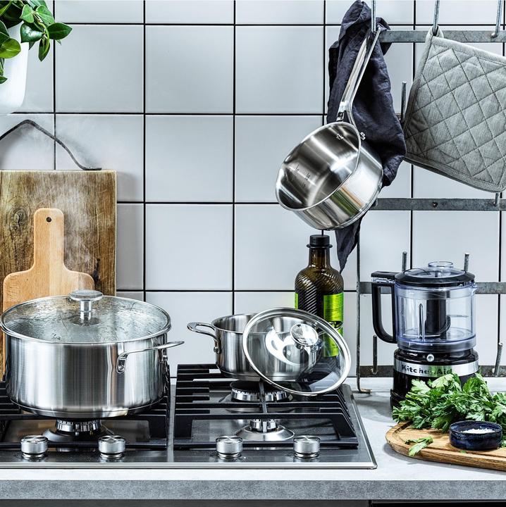Image du produit KitchenAid Kit de dépannage en acier inoxydable 3 pièces (24 cm, Ensemble de casseroles et de poêles de cuisson, Acier inoxydable)