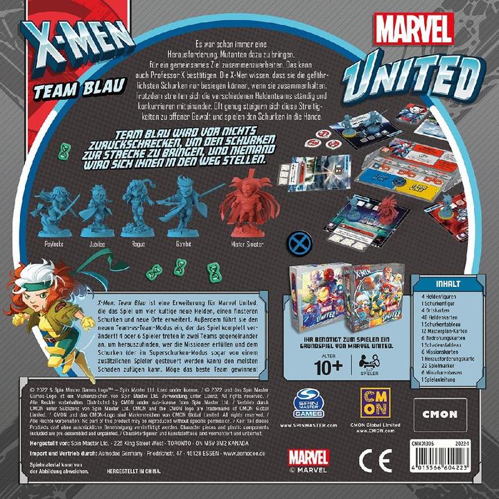 Actual product image Cmon CMND1306 - Marvel United: X-Men Team Blau, Brettspiel, ab 10 Jahren (DE-Erweiterung) (German)