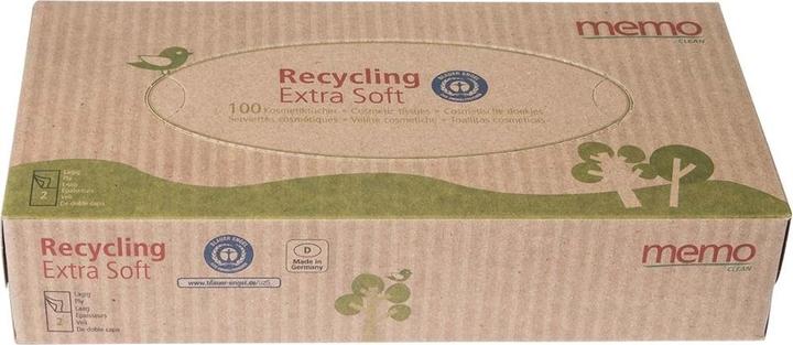 Actual product image Memo Paris Cosmetic tissues extra soft made from recycled paper in box - 100 pieces - Memo