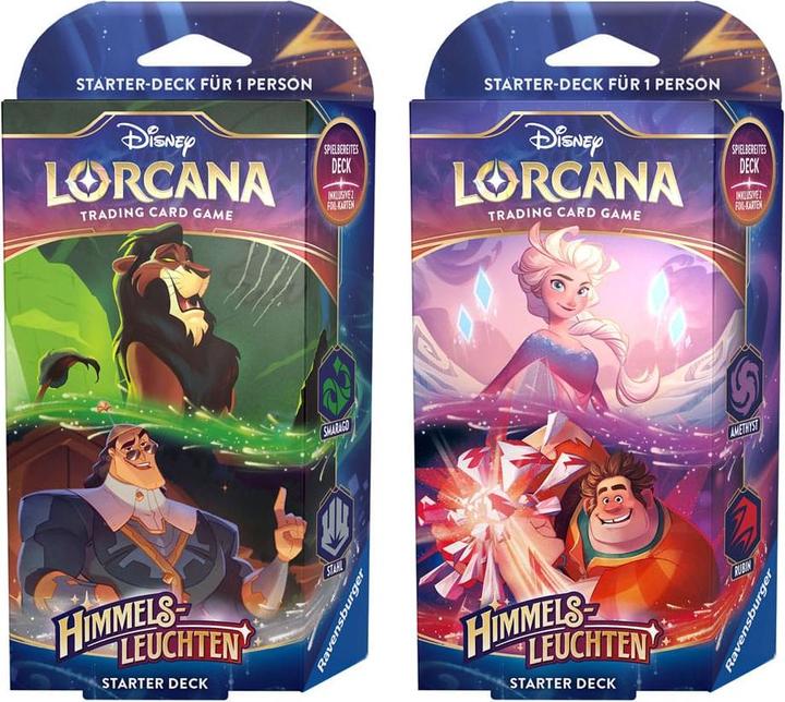 Produktbild Disney Lorcana TCG Himmelsleuchten Starter Decks Display (8) *Deutsche Edition* (Deutsch, Booster Pack)