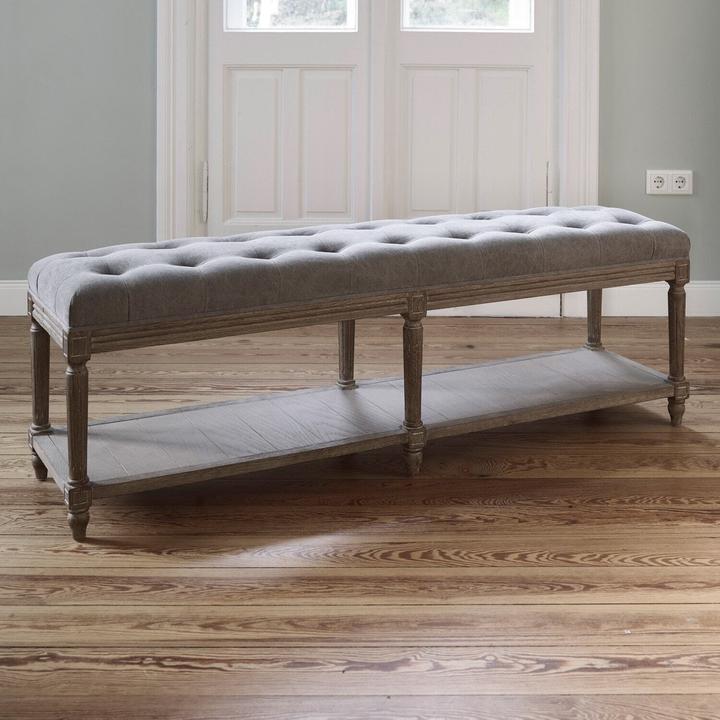 Produktbild Loberon Bank Surcelles grau/antikbraun (150 cm)