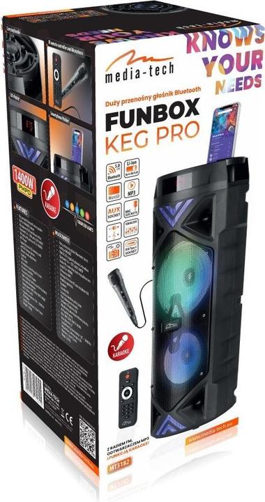 Actual product image Media-Tech Power Audio Bt Funbox Keg Pro Mt3182 (Battery operated)
