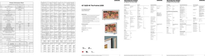 Actual product image Samsung The Frame GQ43LS03DAU (43", LS03D, QLED, 4K, 2024)