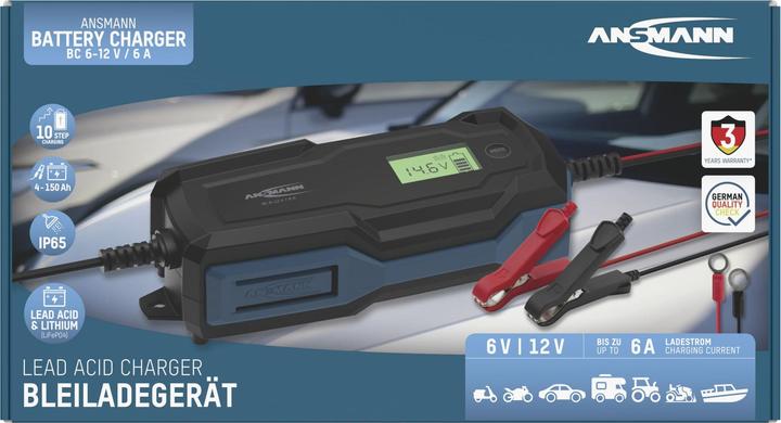 Image du produit Ansmann Chargeur de batterie au plomb BC 6-12V / 6 A (12V, 6V, 6 A)