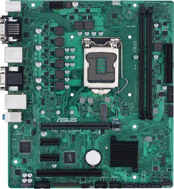 Actual product image ASUS Pro H510M-C/CSM - Motherboard - micro ATX - LGA1200 socket - H510 - USB 3.2 Gen (LGA 1200, Intel H510, mATX)