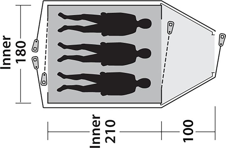 Actual product image Outwell Cloud 3 (Dome tent, 5.20 kg, 3 persons)
