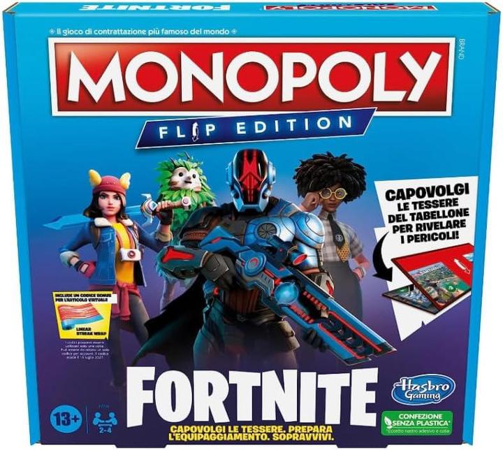 Immagine prodotto Hasbro Gaming Monopoly Flip Edition: Fortnite - gioco da tavolo dai 13 anni in su, Monopoly ispirato al videogioco