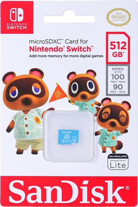 Productafbeelding SanDisk Nintendo Switch Card (512 GB, microSDXC, U1, UHS-I)