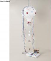 Image du produit Rayher Lampion en papier Ballon à air chaud 30cm blanc