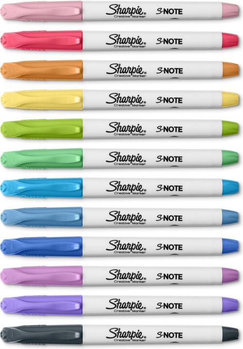 Actual product image Sharpie Permanent marker S-Note Creative 1-5 mm, 12 pieces (Multicoloured, 5 mm, 12 x)