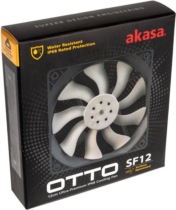 Actual product image Akasa OTTO SF12 PWM fan, water resistant (120 mm, 1 x)