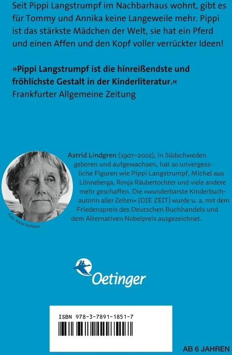 Immagine prodotto Pippi Calzelunghe (Astrid Lindgren, Walter Scharnweber, Cäcilie Heinig, Tedesco)