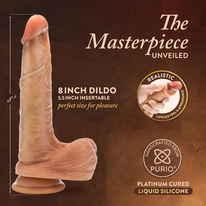 Immagine prodotto Blush Dildo prepuzio scorrevole Renaissance Davinci con palline strizzabili Tan Flesh 20,3 cm