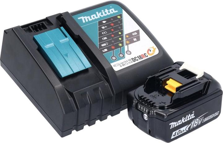 Actual product image Makita DKP 180 RM1J Battery Planer 18 V 82 mm + 1x Battery 4.0 Ah + Charger + Makpac