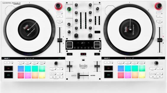 Actual product image Hercules DJ Control Inpulse T-7 DJ-Controller Weiss mit Tasche und Tuch