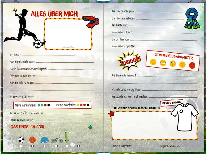 Actual product image Freundebuch - Fussball - Meine Freunde (German, Felix Möller, 2020)