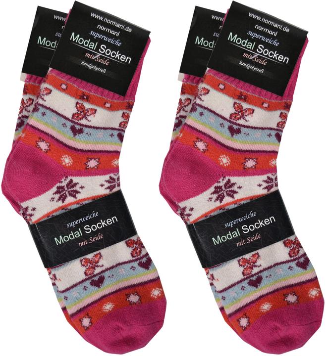 Produktbild Normani 4 Paar Edelsocken mit Seide und Modal (4er Pack, 35 - 38)