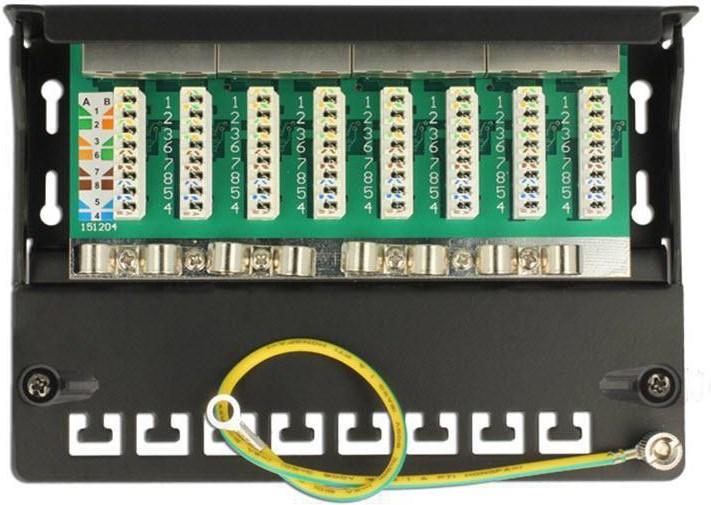 Actual product image Delock 8-Port Desktop Patch Panel Cat.6, shielded