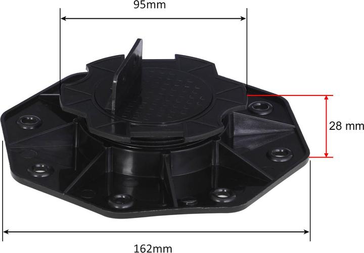 Immagine prodotto XPOtool Piani di terrazza Set 90x Piedi regolabili Hauteur 18-25mm 2700kg Lames Dalles Piscine (90 x)