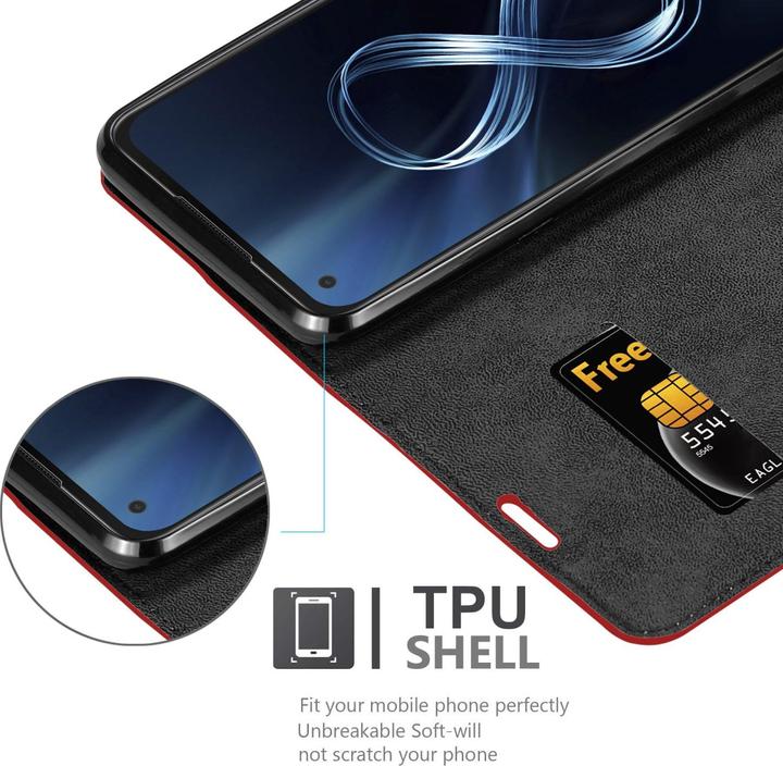 Image du produit Cadorabo Book Invis. Étui magnétique (Asus Zenfone 8)