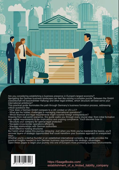 Produktbild LLC Formation: German GmbH and Limited Company Guide (Englisch, Bendis A. I. Saage - English, 2025)