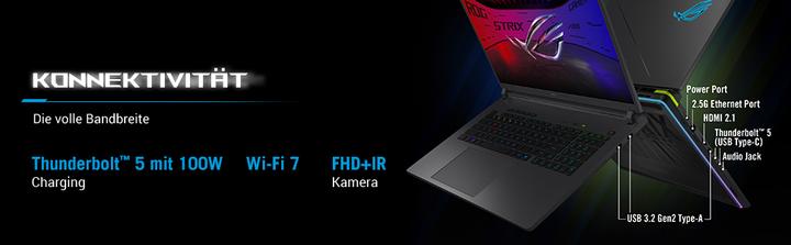 Produktbild ASUS ROG Strix G18 (18", Intel Core i9-14900HX, 32 GB, 1000 GB, DE)