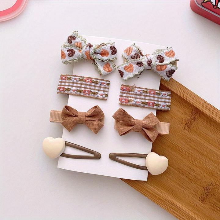 Activity Board 8pcs Stern Herz Schleife Knoten Blume kleine Dekoration Haarnadeln, niedlich Haarspangen Geschenk (1 Stk.)